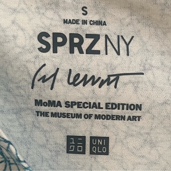 UNIQLO MoMa Sol Lewitt Unisex T shirt NWT SPRZ NY Sz S Squiggles - Picture 5 of 9